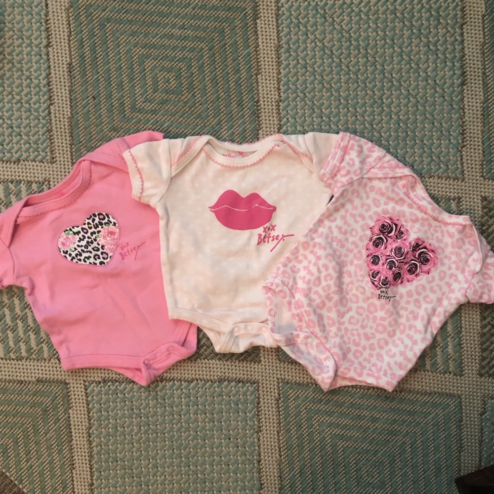 Betsey Johnson 0-3 month onesies